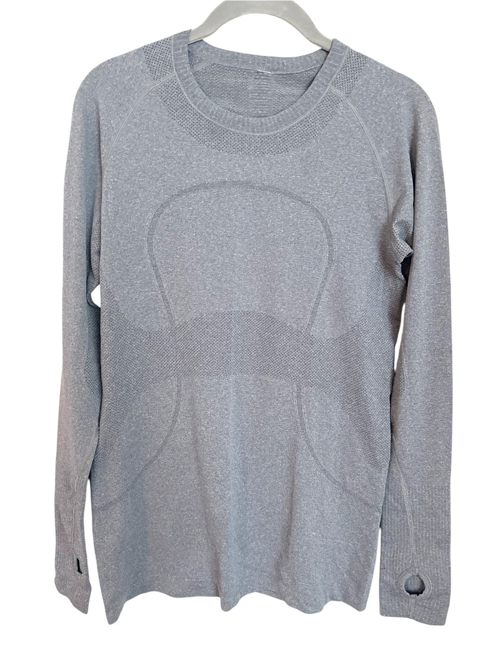 lululemon athletica Swiftly Tech Long Sleeve Light Gray Seamless Crew Neck Top
